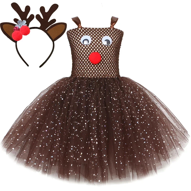 ✿2026✿Sparkling Red-Nosed Reindeer Costumes for Girls Christmas Deer Tutu Dress Kids New Year Carnival Party Outfit Rudolph Clo✿
✿2026✿Sparkling Red-Nosed Reindeer Costumes for Girls Christmas Deer Tutu Dress Kids New Year Carnival Party Outfit Rudolph Clo✿