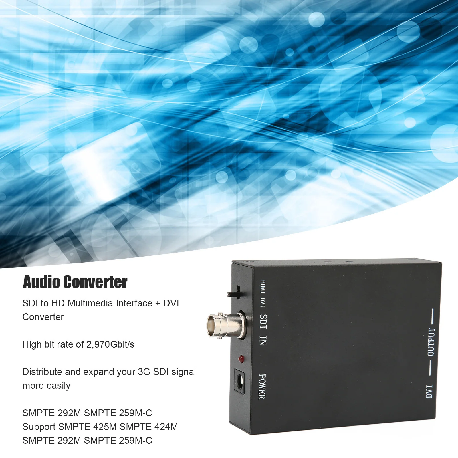 SDI to HD Multimedia Interface Converter HD 1080P SDI to DVI Converter Supports HDSDI 3GSDI Signals AC SDI to DVI Adapter
SDI to HD Multimedia Interface Converter HD 1080P SDI to DVI Converter Supports HDSDI 3GSDI Signals AC SDI to DVI Adapter