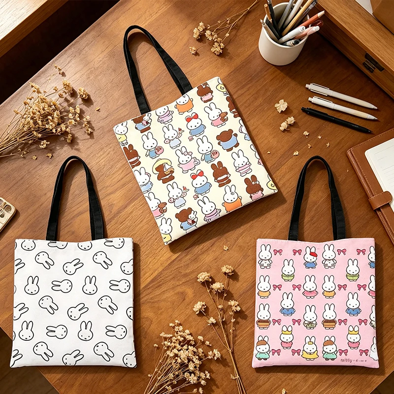 Miffys Sublimation Canvas Bag Woman Shoulder Bag Cute Cartoon Printed Tote Large Capacity Handbag Female Portable Shopping Bags
Miffys Sublimation Canvas Bag Woman Shoulder Bag Cute Cartoon Printed Tote Large Capacity Handbag Female Portable Shopping Bags
