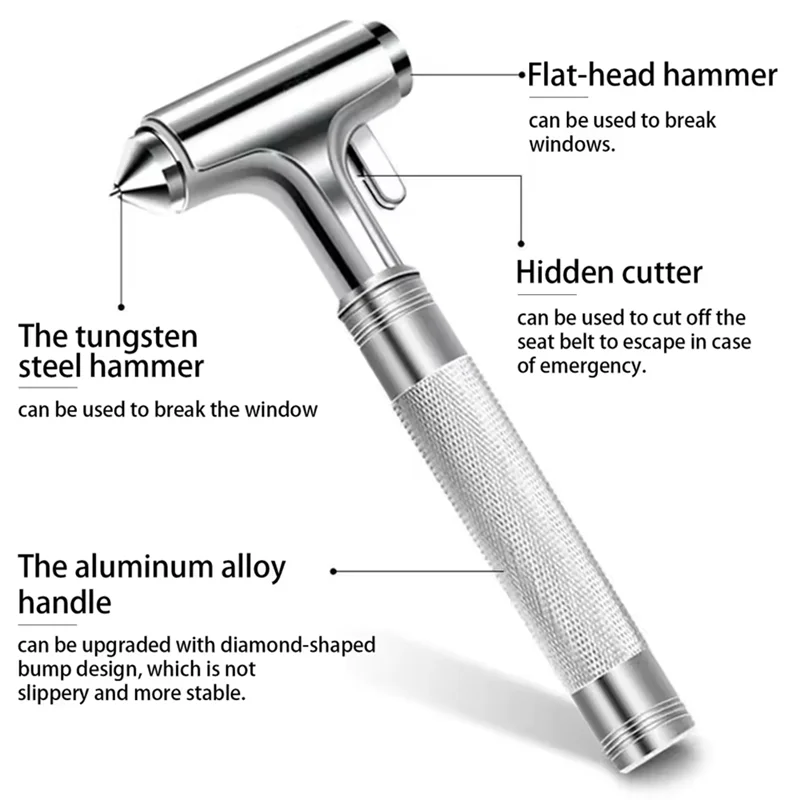 Window Glass Breaker Automotive Car Safety Hammer Aluminum Alloy With Seatbelt Cutter For Vehicle Emergency Tool
Window Glass Breaker Automotive Car Safety Hammer Aluminum Alloy With Seatbelt Cutter For Vehicle Emergency Tool