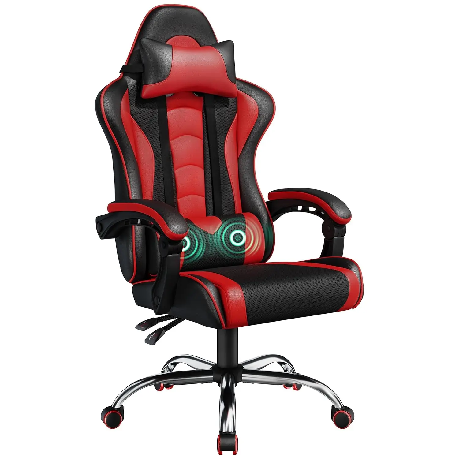 Gaming Chair, Computer Office Chair with Headrest and Massage Lumbar Support, Height Adjustable Ergonomic Chairs, Customized
Gaming Chair, Computer Office Chair with Headrest and Massage Lumbar Support, Height Adjustable Ergonomic Chairs, Customized