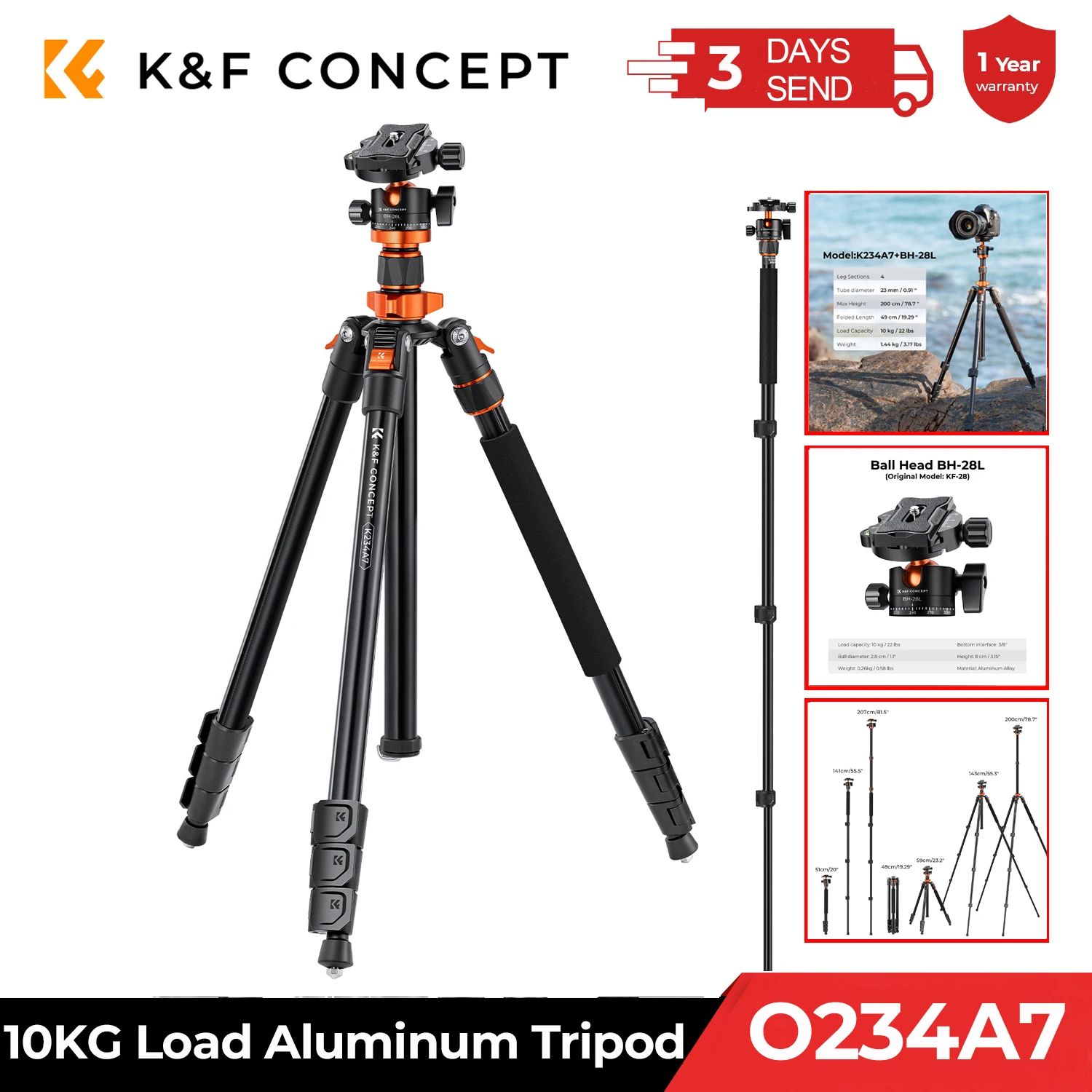 K&F Concept 2 м верхний алюминиевый штатив для DSLR компактный портативный штатив для видеоблога монопод 22 фунта/10 кг нагрузка K234A7 + BH-28L штативы для камеры
K&F Concept 2 м верхний алюминиевый штатив для DSLR компактный портативный штатив для видеоблога монопод 22 фунта/10 кг нагрузка K234A7 + BH-28L штативы для камеры