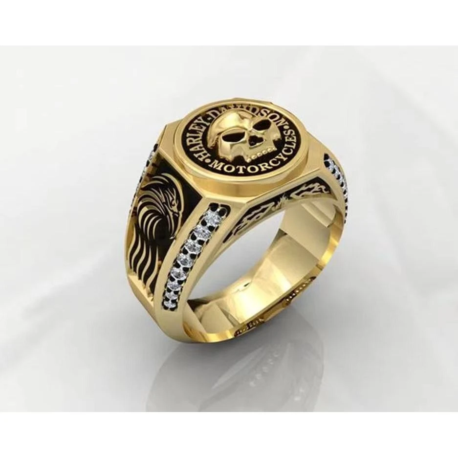 Men's Hip-hop Gold-plated Diamond Retro Motorcycle Skull Decoration Ring For Harley Davidson Electra Glide Ultra Classic 1250
Men's Hip-hop Gold-plated Diamond Retro Motorcycle Skull Decoration Ring For Harley Davidson Electra Glide Ultra Classic 1250