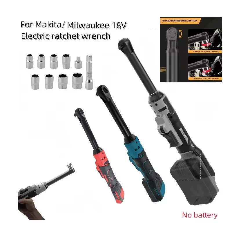 High Quality 6 Inch Extended Cordless Ratchet Wrench for Dewalt/Makita/Milwaukee 18V Battery Impact Removal Screw Nut Power Tool
High Quality 6 Inch Extended Cordless Ratchet Wrench for Dewalt/Makita/Milwaukee 18V Battery Impact Removal Screw Nut Power Tool