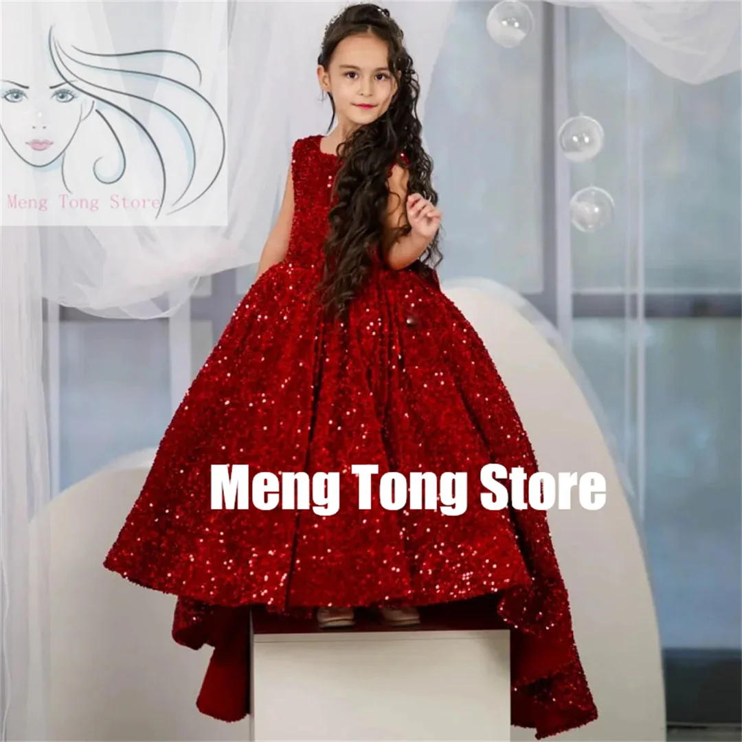 Customized Flower Girl Dresses Sequin With Bow And Trailing Sleeveless For Wedding Prom Birthday Party Banquet Princess Gowns
Customized Flower Girl Dresses Sequin With Bow And Trailing Sleeveless For Wedding Prom Birthday Party Banquet Princess Gowns