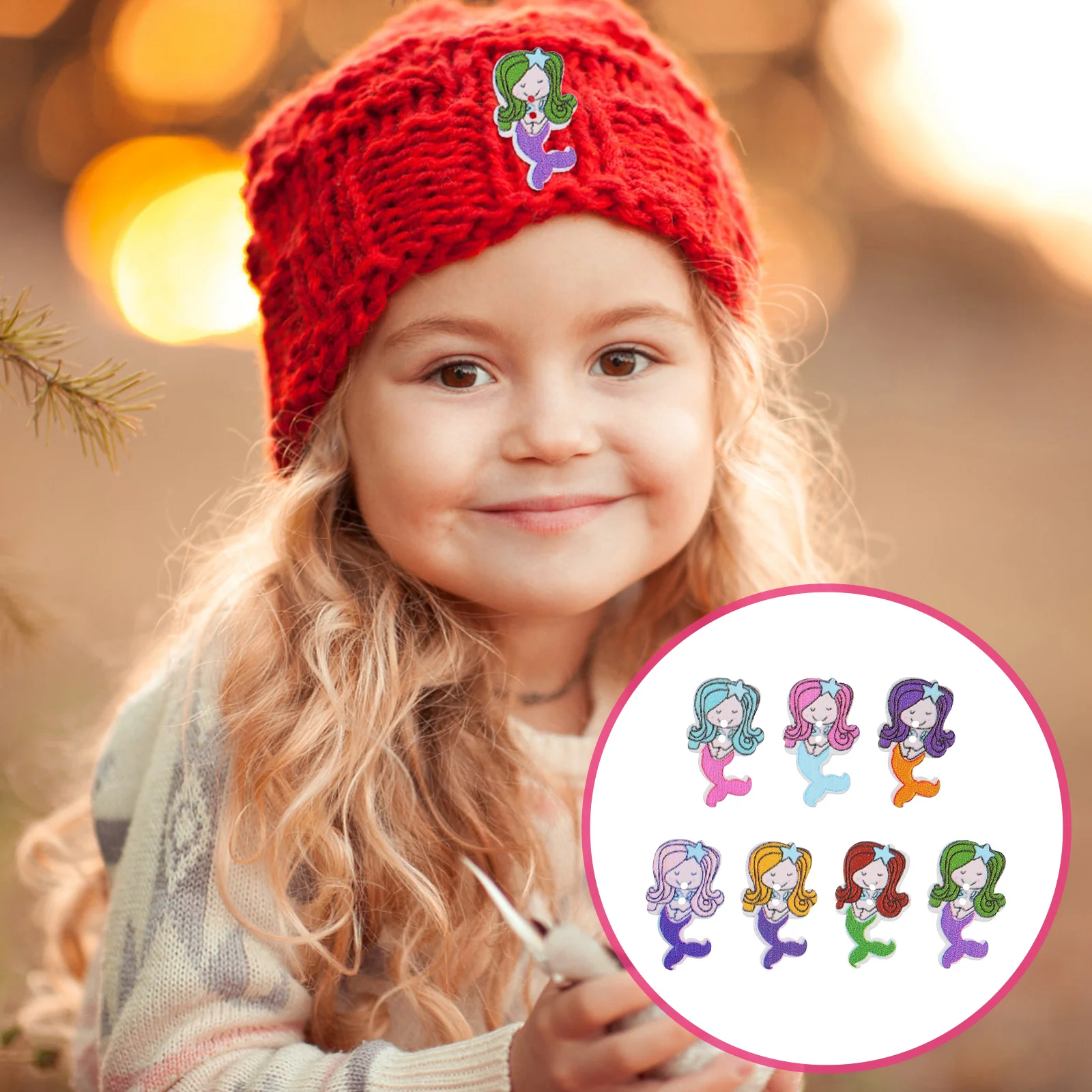 100Pcs Painted Wooden Buttons Mermaid Shape Cartoon Design Decorative Sewing Craft DIY Supplies 2 Holes Buttons for Clothing
100Pcs Painted Wooden Buttons Mermaid Shape Cartoon Design Decorative Sewing Craft DIY Supplies 2 Holes Buttons for Clothing