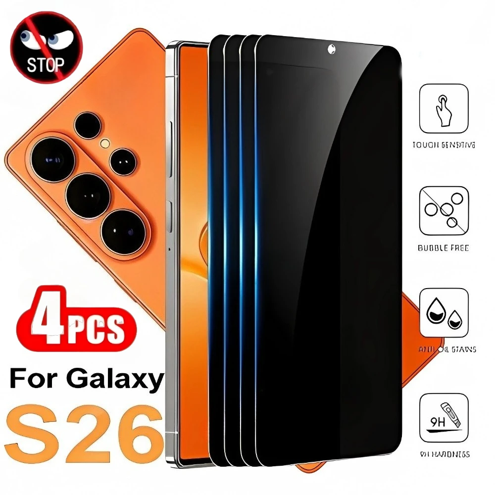 4Pcs Anti Spy Full Screen Protector for Samsung Galaxy S26 S25 S24 Ultra S24 S25 FE S23 S22 S21 Plus Frosted Anti-Scratch Glass
4Pcs Anti Spy Full Screen Protector for Samsung Galaxy S26 S25 S24 Ultra S24 S25 FE S23 S22 S21 Plus Frosted Anti-Scratch Glass