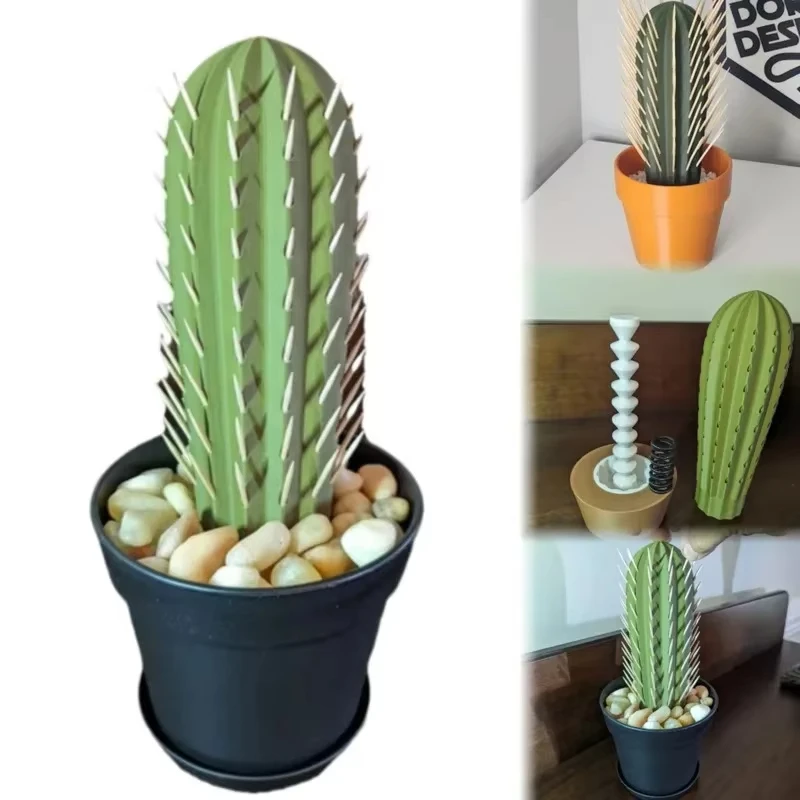 Automatic Cactus Toothpick Dispenser 3D Printed Press Type Cactus Potted Toothpick Holder 3D Cactus Simulation Potted Plant
Automatic Cactus Toothpick Dispenser 3D Printed Press Type Cactus Potted Toothpick Holder 3D Cactus Simulation Potted Plant