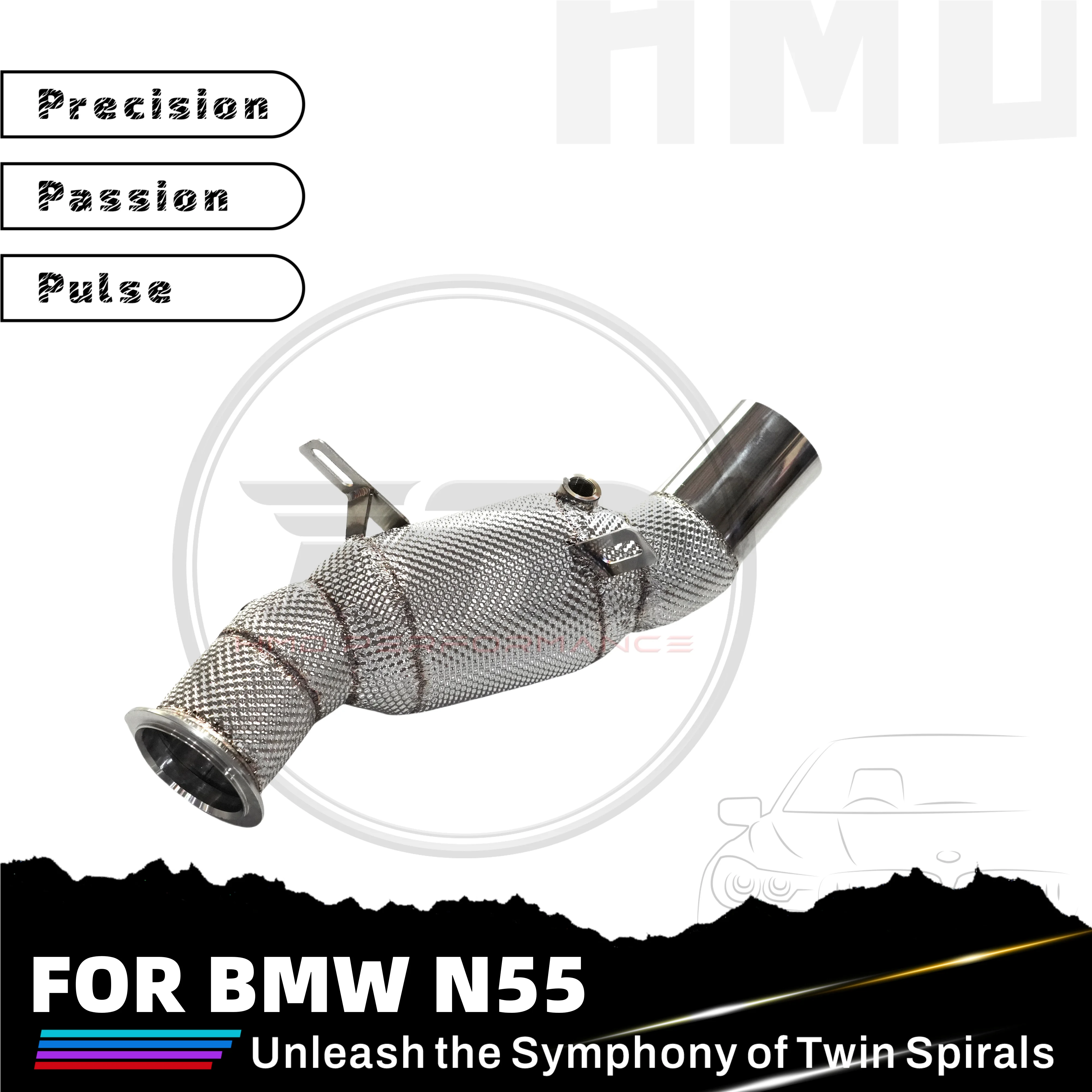HMD for BMW 535i N55 3.0T Car Accessories With Catalytic Converter Header Exhaust System High Flow Performance Downpipe
HMD for BMW 535i N55 3.0T Car Accessories With Catalytic Converter Header Exhaust System High Flow Performance Downpipe