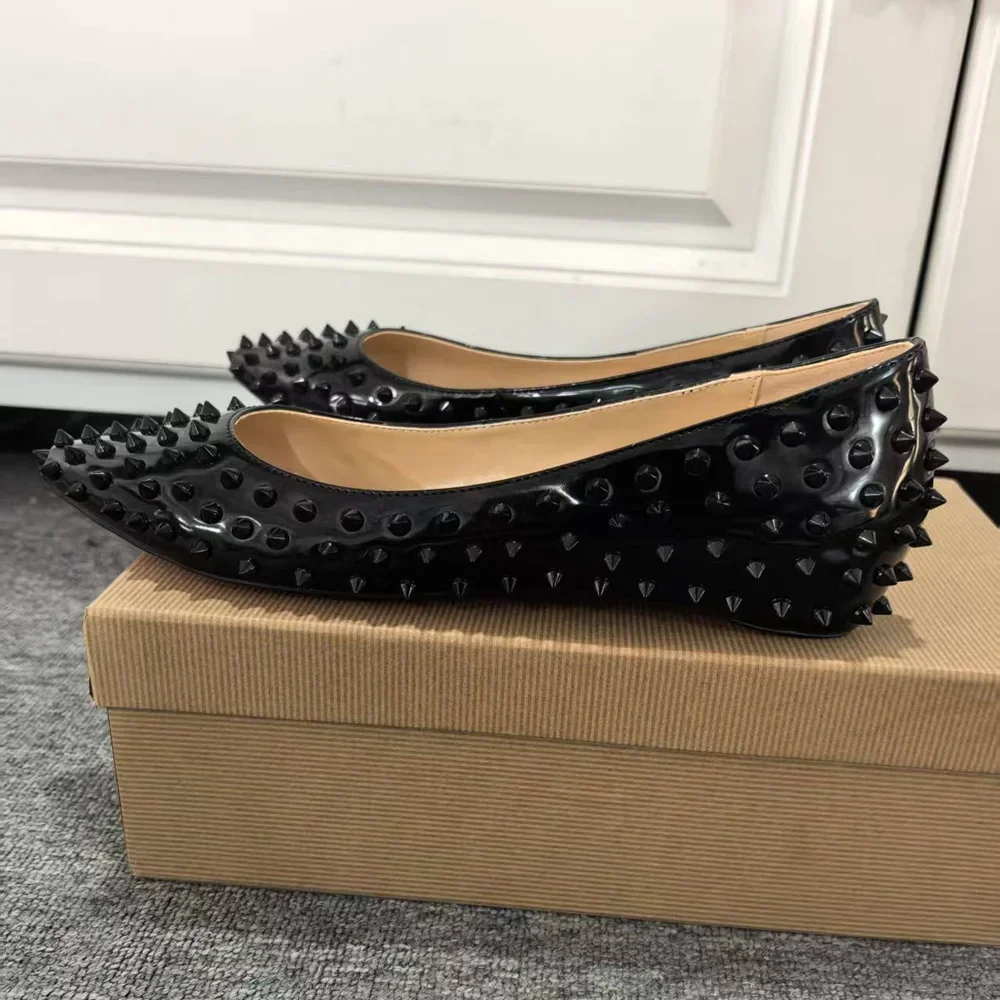 Black Rivet Slip On Flat With Shoes Sexy Pointed Toe Solied New Arrivals Fashion Women Concise Comfort Shoes
Black Rivet Slip On Flat With Shoes Sexy Pointed Toe Solied New Arrivals Fashion Women Concise Comfort Shoes