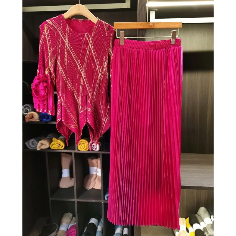 Miyake Pod Pleated Top 2026 Europe New Women Long Sleeve T-Shirt Simple Stretch Large Size Half Skirt 2 Piece African Prom Dress
Miyake Pod Pleated Top 2026 Europe New Women Long Sleeve T-Shirt Simple Stretch Large Size Half Skirt 2 Piece African Prom Dress