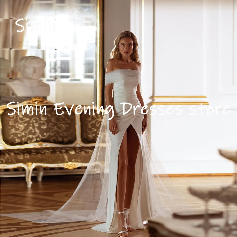Simin Satin Mermaid Off-the-shoulder Neckline Ruffle Formal Prom Gown Floor-length Evening Elegant Party dresses for women 2023
Simin Satin Mermaid Off-the-shoulder Neckline Ruffle Formal Prom Gown Floor-length Evening Elegant Party dresses for women 2023