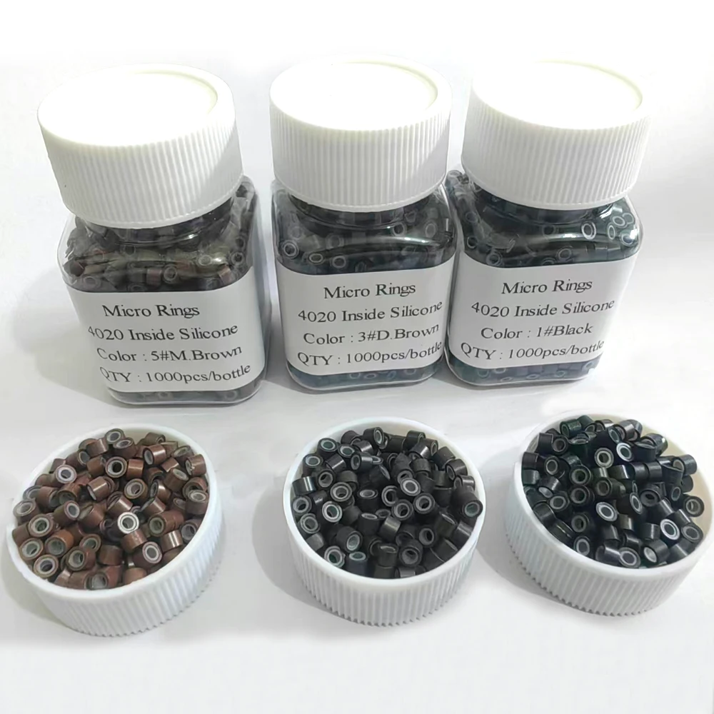 1000 PCS Silicone Lined Micro Ring 4.0x2.0x2.7mm Brown Microlinks Beads For Invisible Weft Extensions
1000 PCS Silicone Lined Micro Ring 4.0x2.0x2.7mm Brown Microlinks Beads For Invisible Weft Extensions