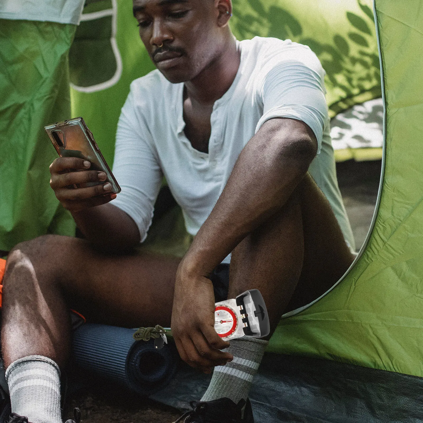 Compact Compass Integrated Ruler and Mirror Multi-Function Outdoor Equipment for Hiking Camping Navigation High Precision
Compact Compass Integrated Ruler and Mirror Multi-Function Outdoor Equipment for Hiking Camping Navigation High Precision