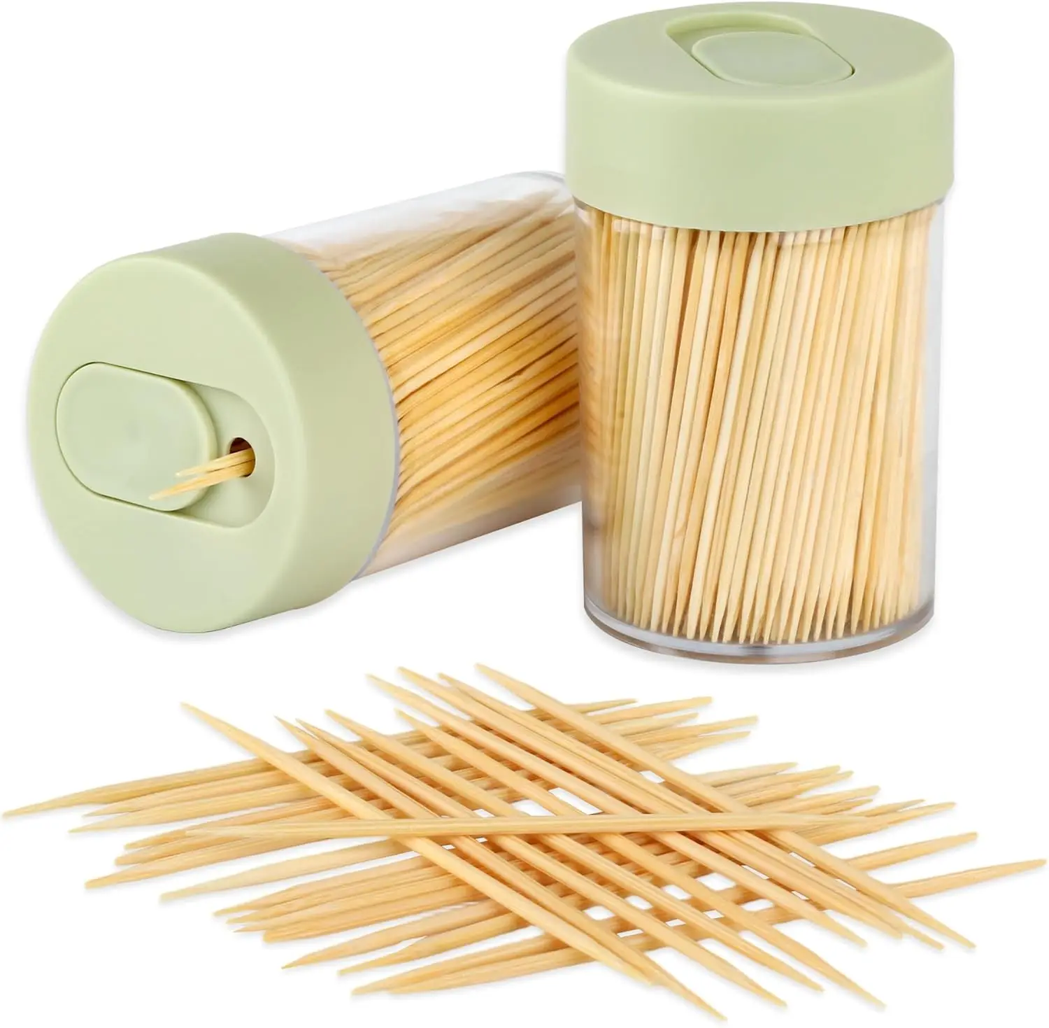 1000 Count Bamboo Toothpicks with Holder for Teeth Cleaning, Fruits, Appetizers, Olives
1000 Count Bamboo Toothpicks with Holder for Teeth Cleaning, Fruits, Appetizers, Olives