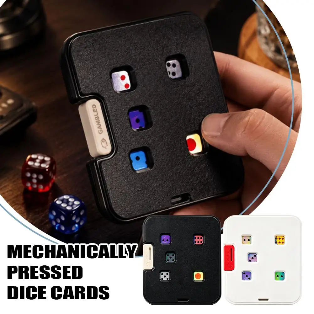 Portable Mechanical Press Card Dice Silent One Hand Push EDC Fidget Toy Stress Relief Party Table Game Prop Novelty Leisure Gift
Portable Mechanical Press Card Dice Silent One Hand Push EDC Fidget Toy Stress Relief Party Table Game Prop Novelty Leisure Gift