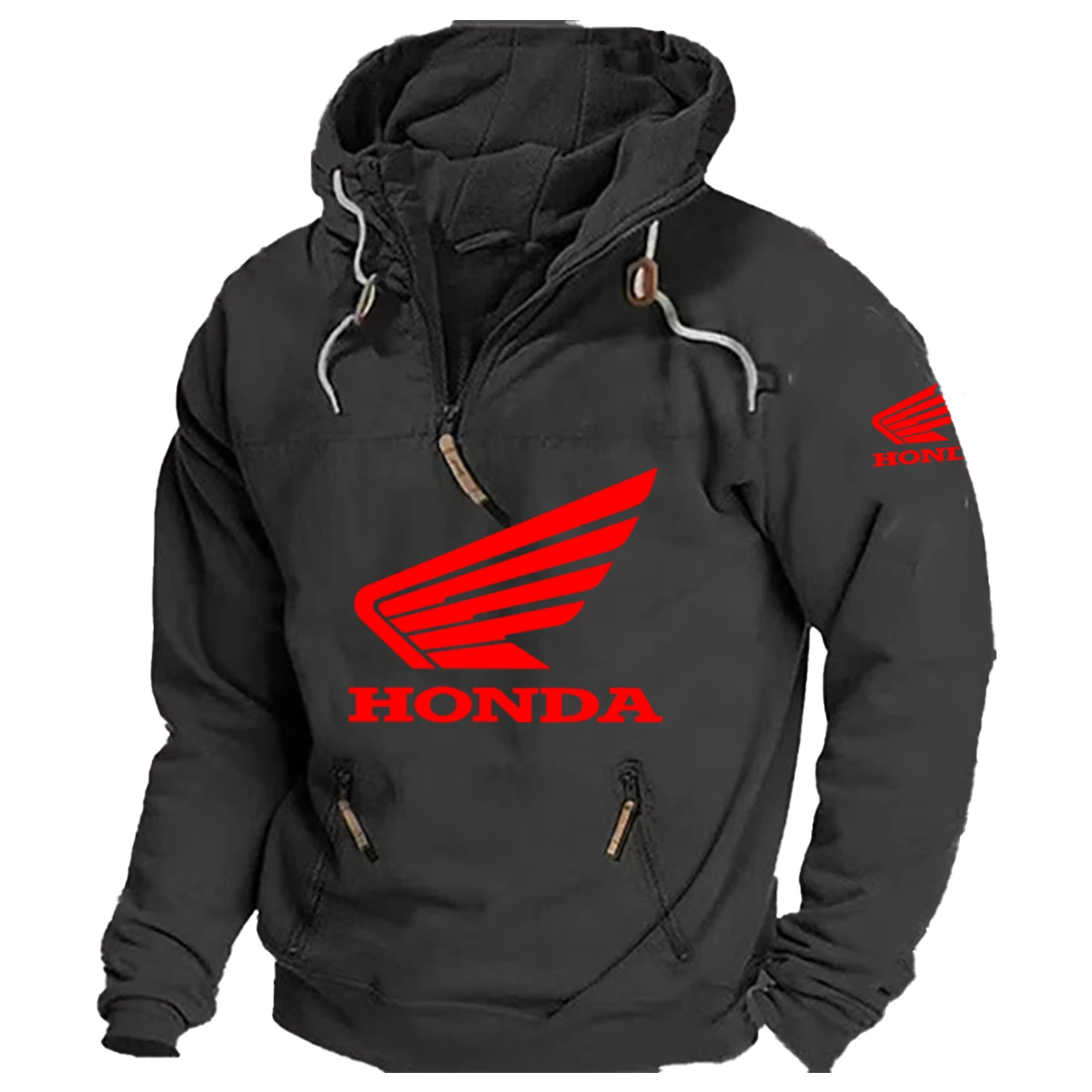 Honda Half-Zip Hooded Outdoor Sport Sweater - New Men's Fashion Half-Zip Pockets - Autumn/Winter Simple and Comfortable Style
Honda Half-Zip Hooded Outdoor Sport Sweater - New Men's Fashion Half-Zip Pockets - Autumn/Winter Simple and Comfortable Style