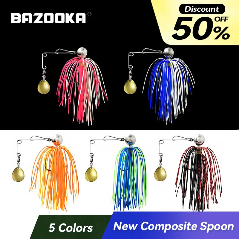 Bazooka Spinnerbait Fishing Lure Wire Bait Double Willow Blade Spinner Needle Metal Hook Spoon Wobblers Bass Sequins Pike Carp
Bazooka Spinnerbait Fishing Lure Wire Bait Double Willow Blade Spinner Needle Metal Hook Spoon Wobblers Bass Sequins Pike Carp