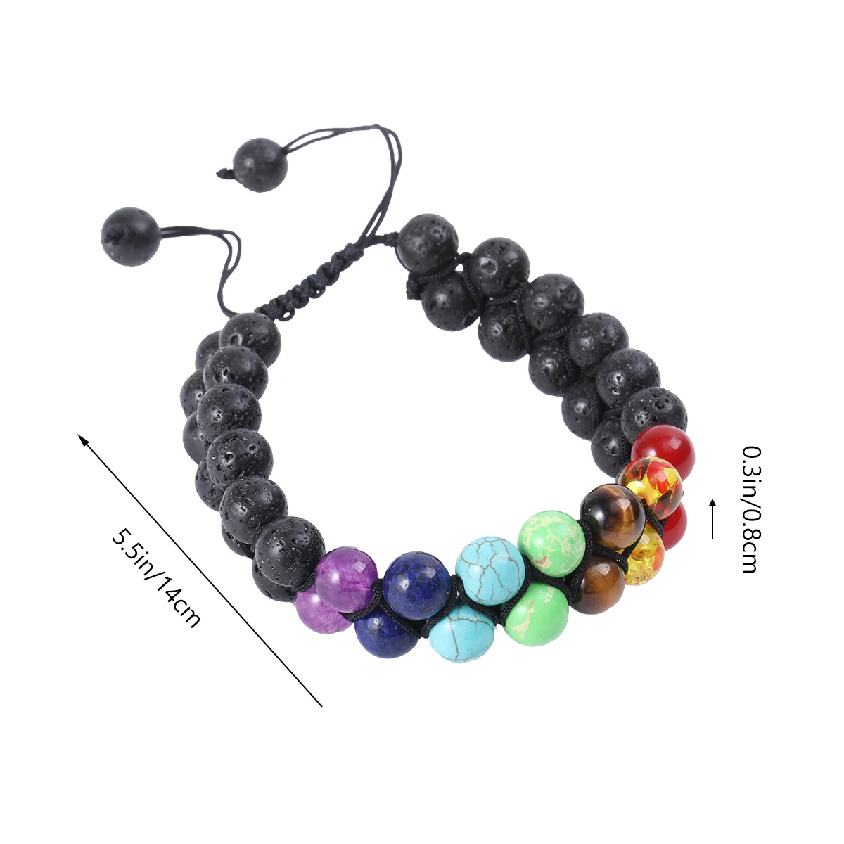 Colorful Yoga Chakra Hand Woven Natural Volcanic Stone Turquoise Frosted Agate Double Layer Wrist Bracelet For Women
Colorful Yoga Chakra Hand Woven Natural Volcanic Stone Turquoise Frosted Agate Double Layer Wrist Bracelet For Women