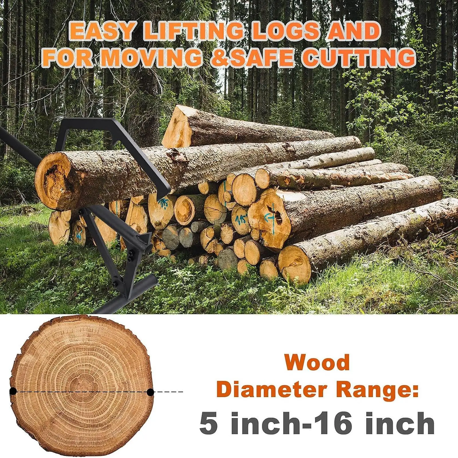 Log Lifter Heavy Duty Comfortable Efficient 50.4" Rolling and Raising up The Logs Effortless Log Jack for Daily Hardware
Log Lifter Heavy Duty Comfortable Efficient 50.4" Rolling and Raising up The Logs Effortless Log Jack for Daily Hardware