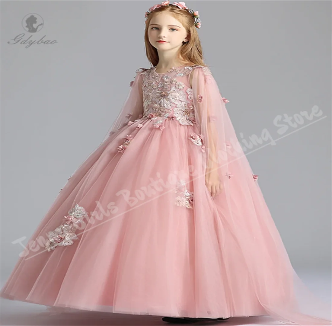 Elegant Pink Customize Flower Girls Dress Wedding Princess Lace Long Tulle Beauty Pageant First Communion Evening Gown
Elegant Pink Customize Flower Girls Dress Wedding Princess Lace Long Tulle Beauty Pageant First Communion Evening Gown