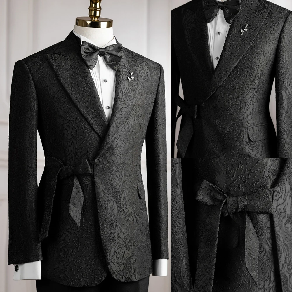Men's Suit 2 Pieces Blazer Pants Jacquard Fabric Single Breasted Sheer Lapel Business Slim Fit Formal Wedding Groom Costume Homm
Men's Suit 2 Pieces Blazer Pants Jacquard Fabric Single Breasted Sheer Lapel Business Slim Fit Formal Wedding Groom Costume Homm