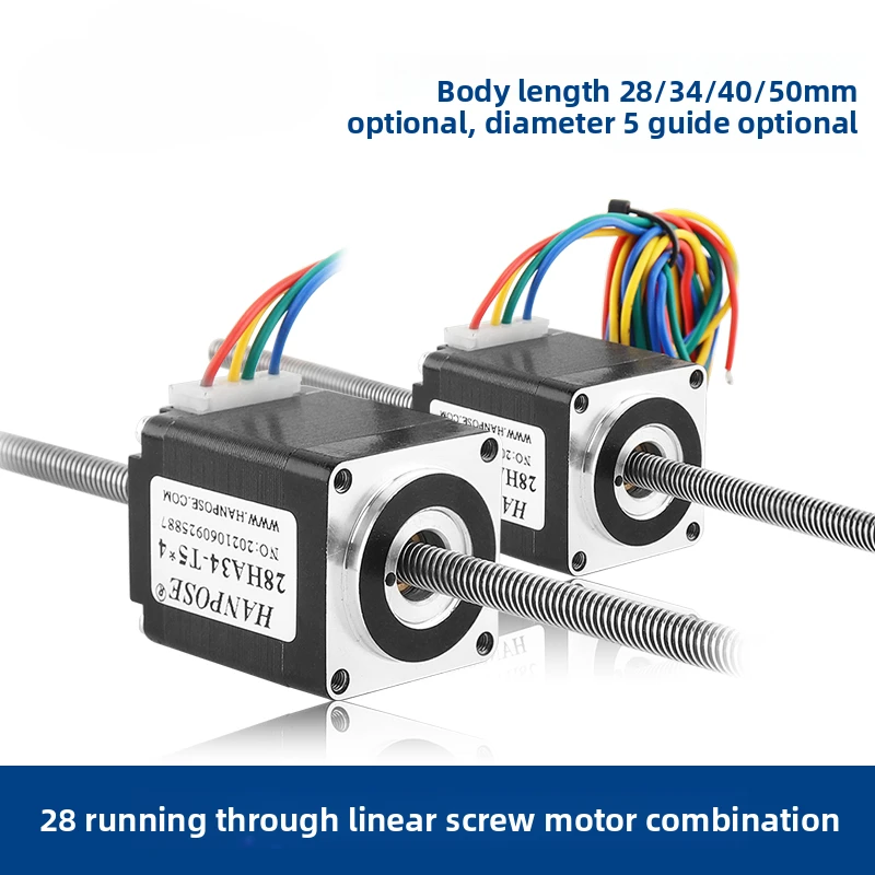 Miniature 28 linear through-screw reciprocating stepper motor combination with optional lead and torque
Miniature 28 linear through-screw reciprocating stepper motor combination with optional lead and torque