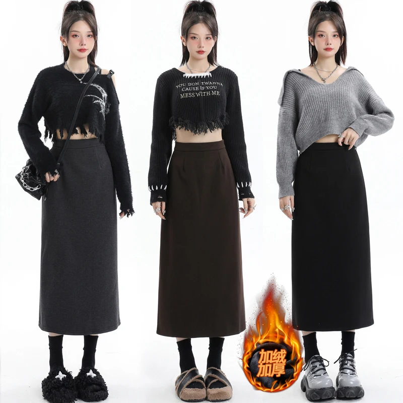 Caramel Woolen A-Line Midi Skirt Women's High Waist Asymmetrical Hemline Wrap around Skirt Autumn Winter New Arrival
Caramel Woolen A-Line Midi Skirt Women's High Waist Asymmetrical Hemline Wrap around Skirt Autumn Winter New Arrival