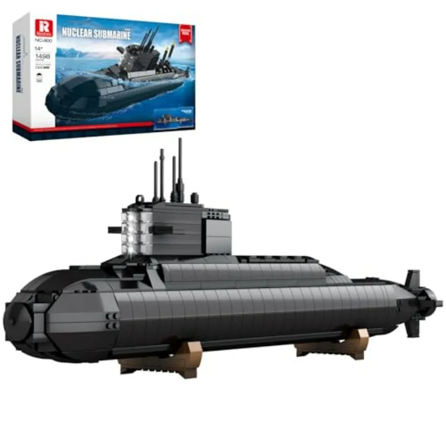 Military Nuclear Submarine Building Set with Lights 1498 Pcs Technical Collectible Model Kit in Gray for Adults Teens 14+ Home
Military Nuclear Submarine Building Set with Lights 1498 Pcs Technical Collectible Model Kit in Gray for Adults Teens 14+ Home
