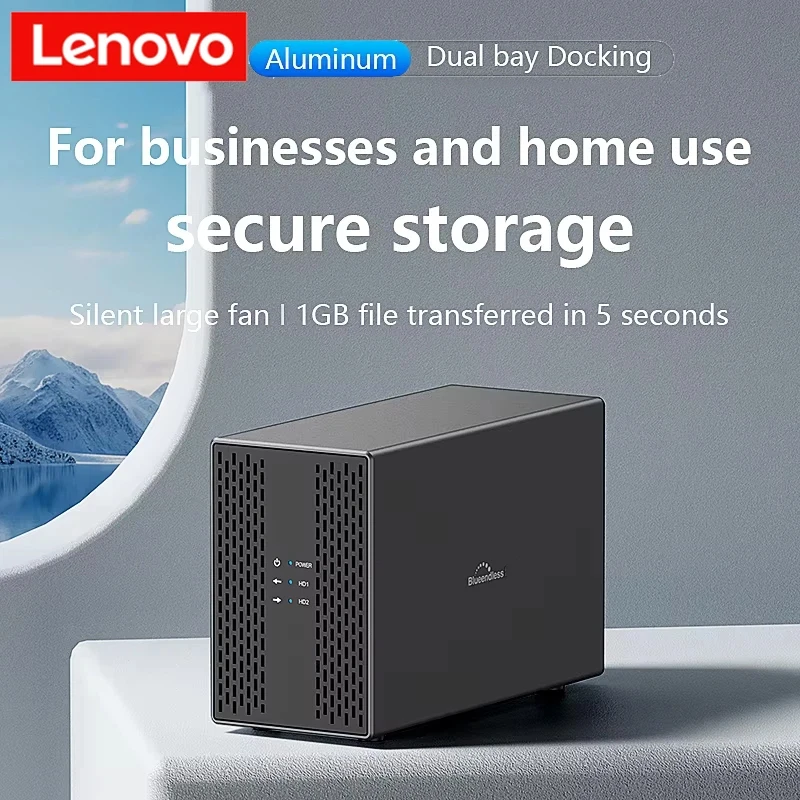 Lenovo Dual Bay Shell Heat Dissipation 3.5 USB 3.0 External Type C Dual Hard Drive Enclosure SATA Array Box HDD Server case
Lenovo Dual Bay Shell Heat Dissipation 3.5 USB 3.0 External Type C Dual Hard Drive Enclosure SATA Array Box HDD Server case