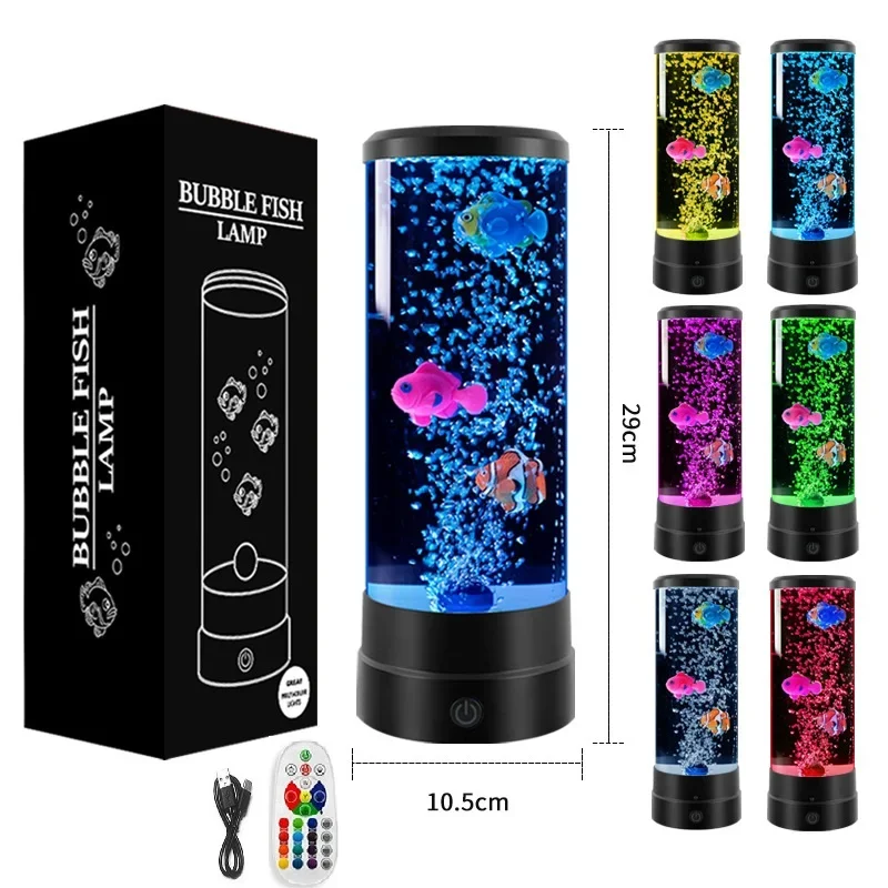 LED Fish Lamp Ambient Night Light Remote Control Color Changing Decorative Lights Aquarium Birthday Gift For Children bulb light
LED Fish Lamp Ambient Night Light Remote Control Color Changing Decorative Lights Aquarium Birthday Gift For Children bulb light
