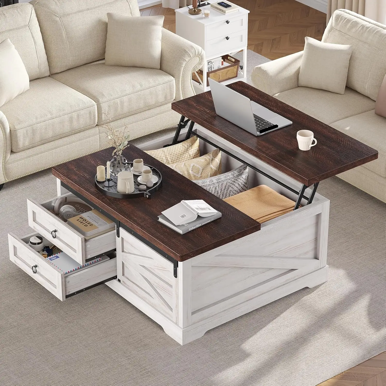 Factory Price 39.4'' Lift Top Coffee Table with Storage, Farmhouse Coffee Tables for Living Room, Square Coffee Table with Large
Factory Price 39.4'' Lift Top Coffee Table with Storage, Farmhouse Coffee Tables for Living Room, Square Coffee Table with Large