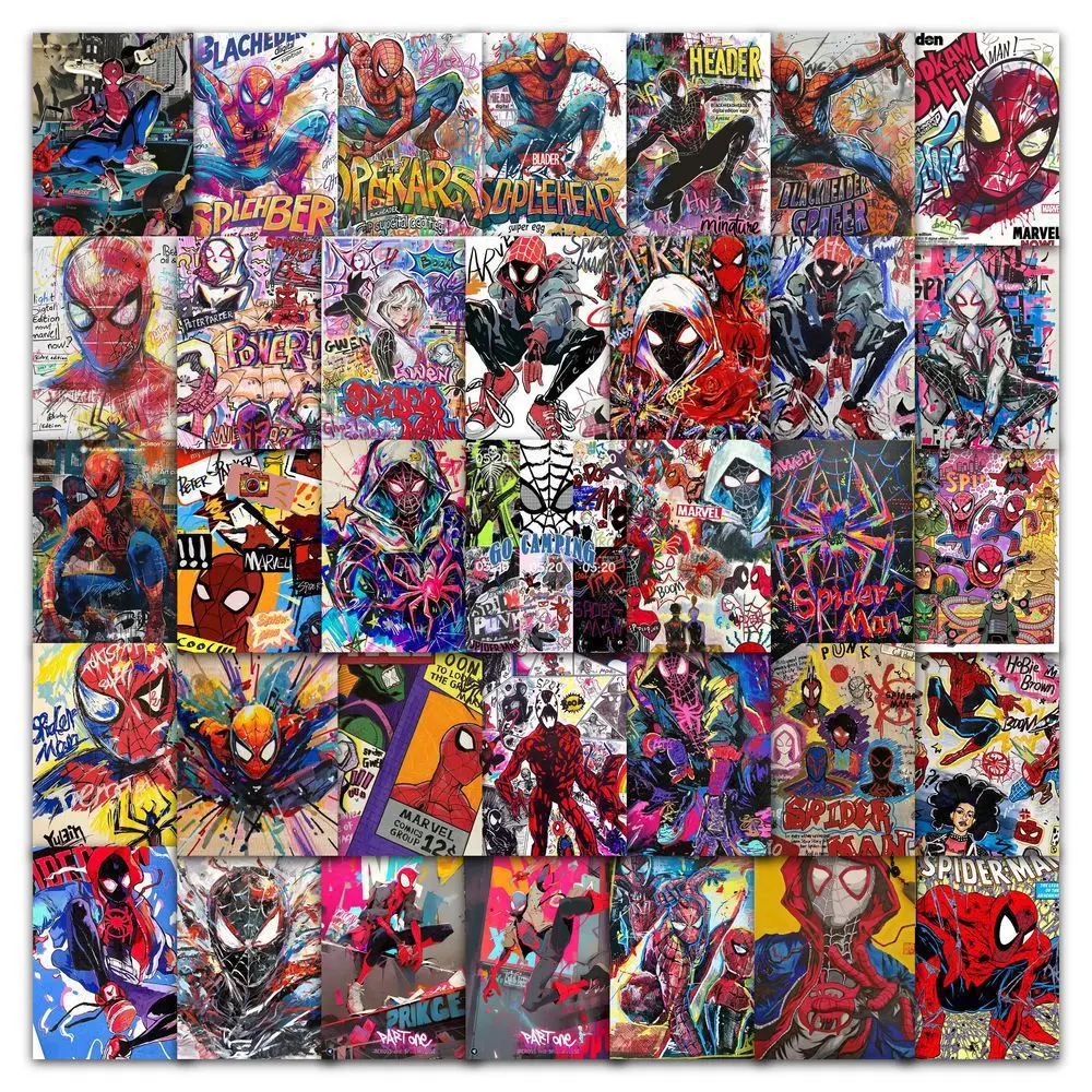 10/60PCS Disney Spider Man Hand Painted Personality Graffiti Sticker Cool Superhero Cartoon Decal Notebook Phone Guitar Kid Toys
10/60PCS Disney Spider Man Hand Painted Personality Graffiti Sticker Cool Superhero Cartoon Decal Notebook Phone Guitar Kid Toys