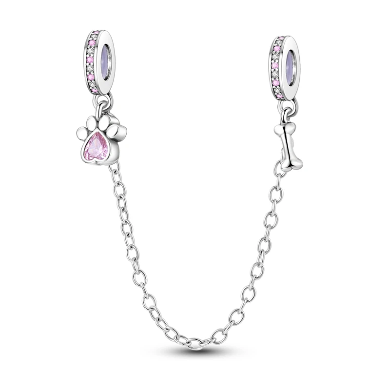 Fit DIY 925 Original Bracelets Claw Print And Bone Safety Chain 925 Silver Charms Pendant DIY Exquisite Birthday Jewelry Gifts
Fit DIY 925 Original Bracelets Claw Print And Bone Safety Chain 925 Silver Charms Pendant DIY Exquisite Birthday Jewelry Gifts