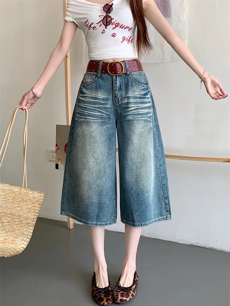 Retro American Blue Jeans Women's Loose Straight Leg Jeans Summer Slimming High Waist Denim Casual Style No Stretch Elastic
Retro American Blue Jeans Women's Loose Straight Leg Jeans Summer Slimming High Waist Denim Casual Style No Stretch Elastic