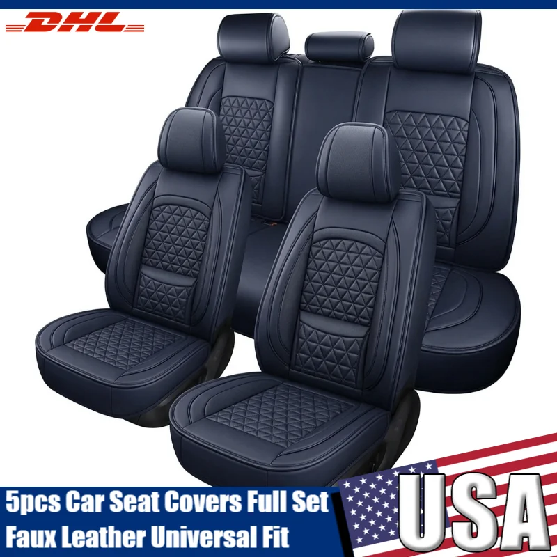Car Seat Covers Full Set 5-Seats Waterproof Faux Leather Car Seat Cushion Protector Universal fit for Most Cars SUVs Sedan
Car Seat Covers Full Set 5-Seats Waterproof Faux Leather Car Seat Cushion Protector Universal fit for Most Cars SUVs Sedan