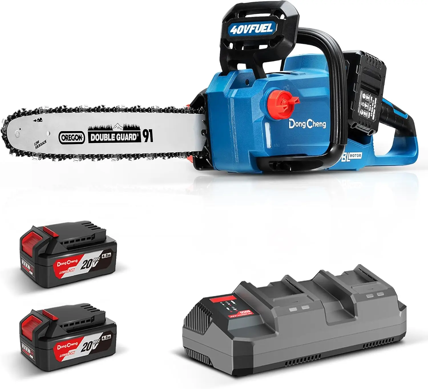 Brushless Cordless Chainsaw 16 Inch, 40V Battery Chainsaw with Tool-Free Chain Tensioning, Instant-Stop Chain Brake, Includes 2
Brushless Cordless Chainsaw 16 Inch, 40V Battery Chainsaw with Tool-Free Chain Tensioning, Instant-Stop Chain Brake, Includes 2