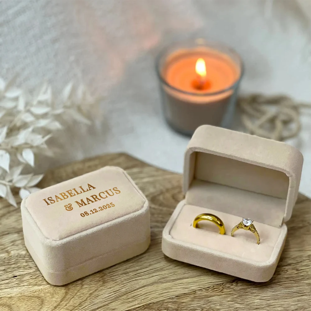 Personalized Flannel Ring Box - Custom Initials & Date,Custom Engagement Ring Box Wedding JewelryBox,Elegant Wedding Jewelry Box
Personalized Flannel Ring Box - Custom Initials & Date,Custom Engagement Ring Box Wedding JewelryBox,Elegant Wedding Jewelry Box