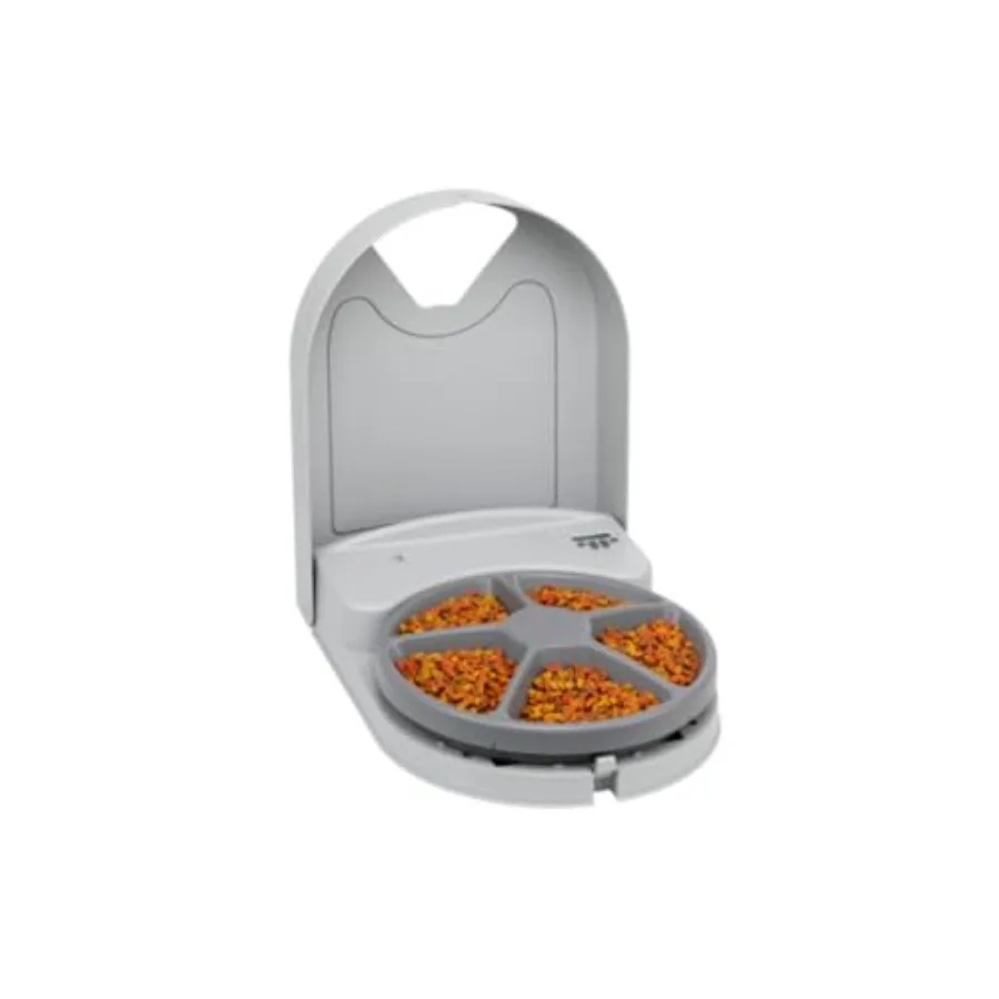 Automatic Dog Feeder for Dry Food, Plastic, White, 5 Meals Daily, 40 oz Capacity, Ideal for Multiple Pets
Automatic Dog Feeder for Dry Food, Plastic, White, 5 Meals Daily, 40 oz Capacity, Ideal for Multiple Pets