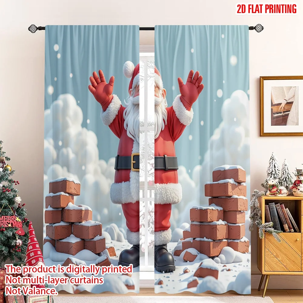 2pcs 2D flat printing Merry Christmas Popular Curtains Christmas Santa breaking wall 100% Polyester Without Electricity Spring
2pcs 2D flat printing Merry Christmas Popular Curtains Christmas Santa breaking wall 100% Polyester Without Electricity Spring
