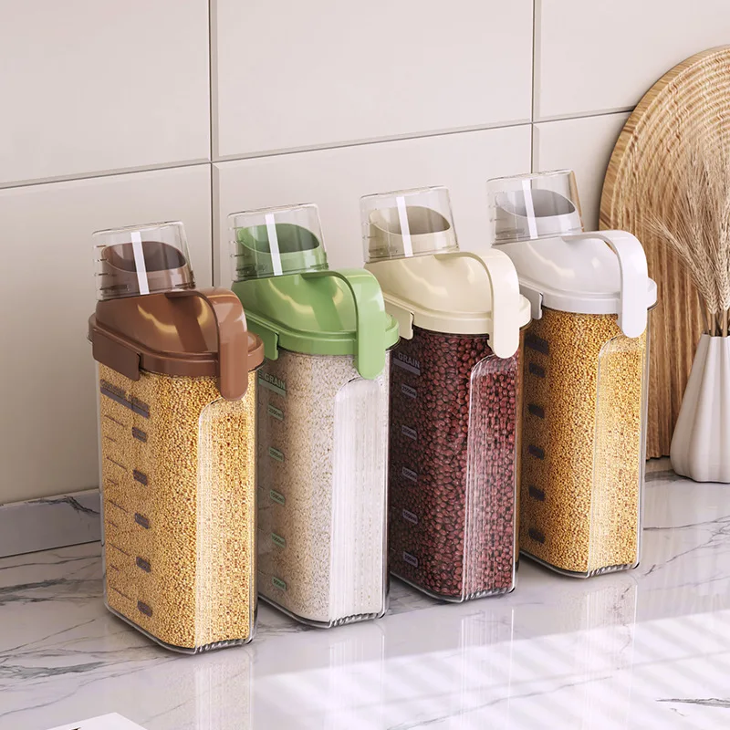 2500ML Transparent Sealed Storage Tank Grain Soybeans Storage Box with Measuring Cup Food Container Kitchen Organizer
2500ML Transparent Sealed Storage Tank Grain Soybeans Storage Box with Measuring Cup Food Container Kitchen Organizer