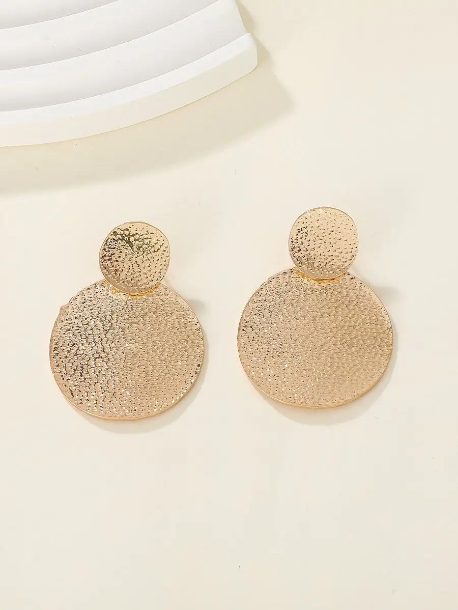 Textured Round Drop Earrings For Women
Textured Round Drop Earrings For Women