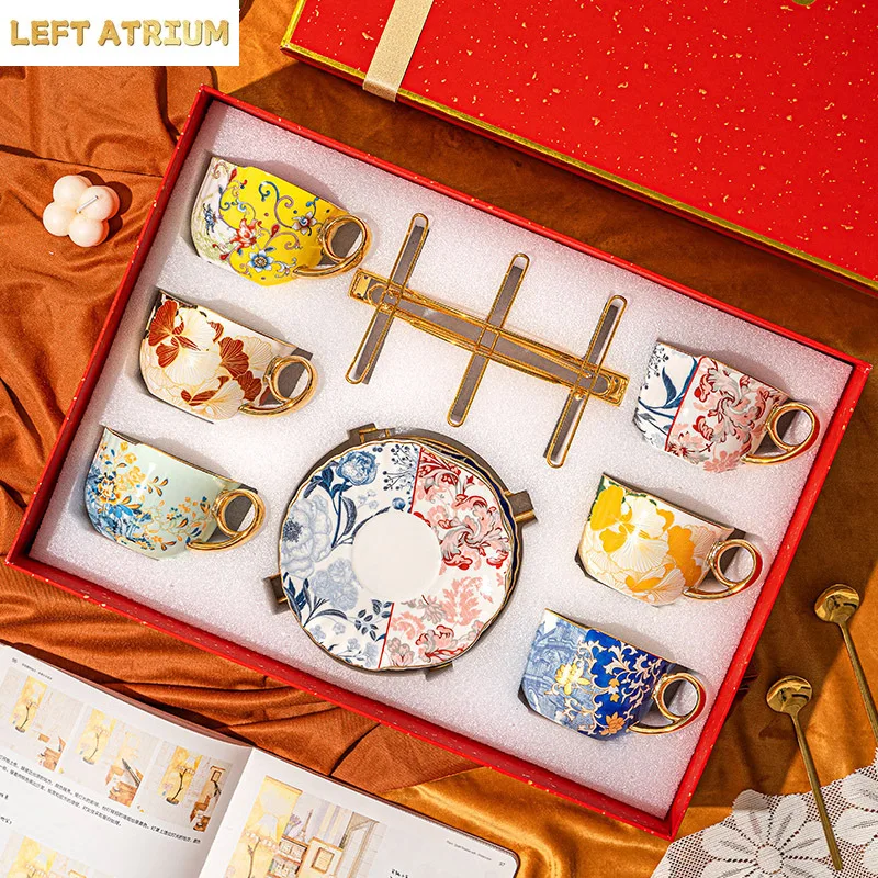 Coffee cup high-end exquisite ceramic cup and saucer set light luxury high-end British afternoon tea set wedding gift
Coffee cup high-end exquisite ceramic cup and saucer set light luxury high-end British afternoon tea set wedding gift