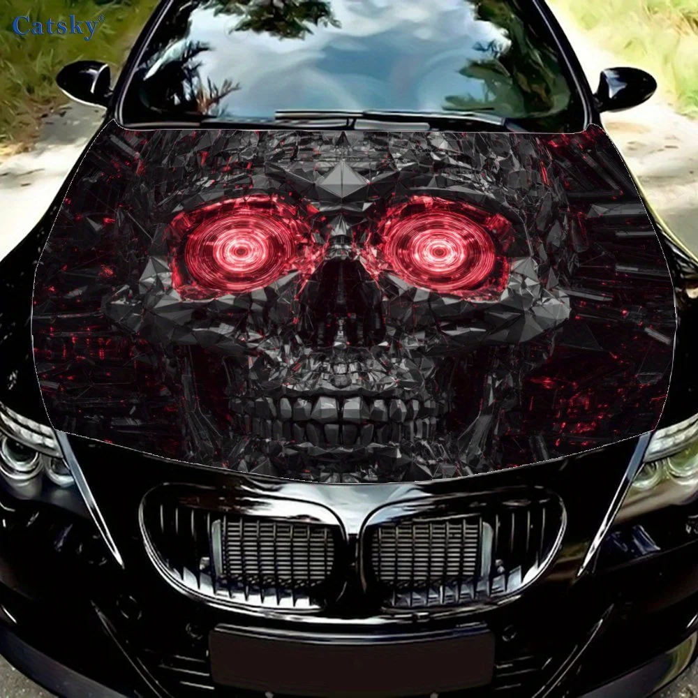 Horror Skull Car Hood Wrap-Waterproof & Scratch-Resistant Vinyl Sticker For Trucks, Cars, And Motorcycles-Easy To Install, Car D 
Horror Skull Car Hood Wrap-Waterproof & Scratch-Resistant Vinyl Sticker For Trucks, Cars, And Motorcycles-Easy To Install, Car D