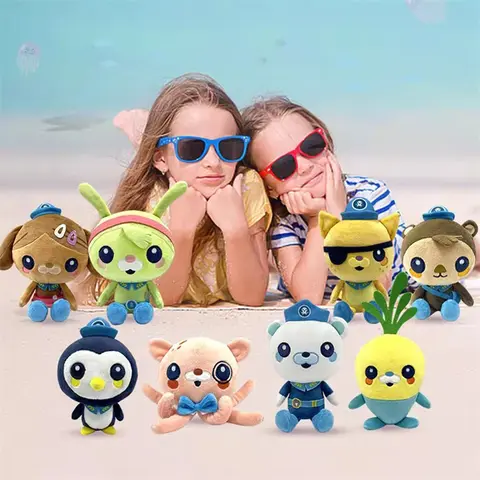 Original Octonauts Plush Toys Vegimal Barnacles Kwazii Peso Tweak Inkling Shellington Kawaii Cartoon Stuffed Peluche Dolls Kids
