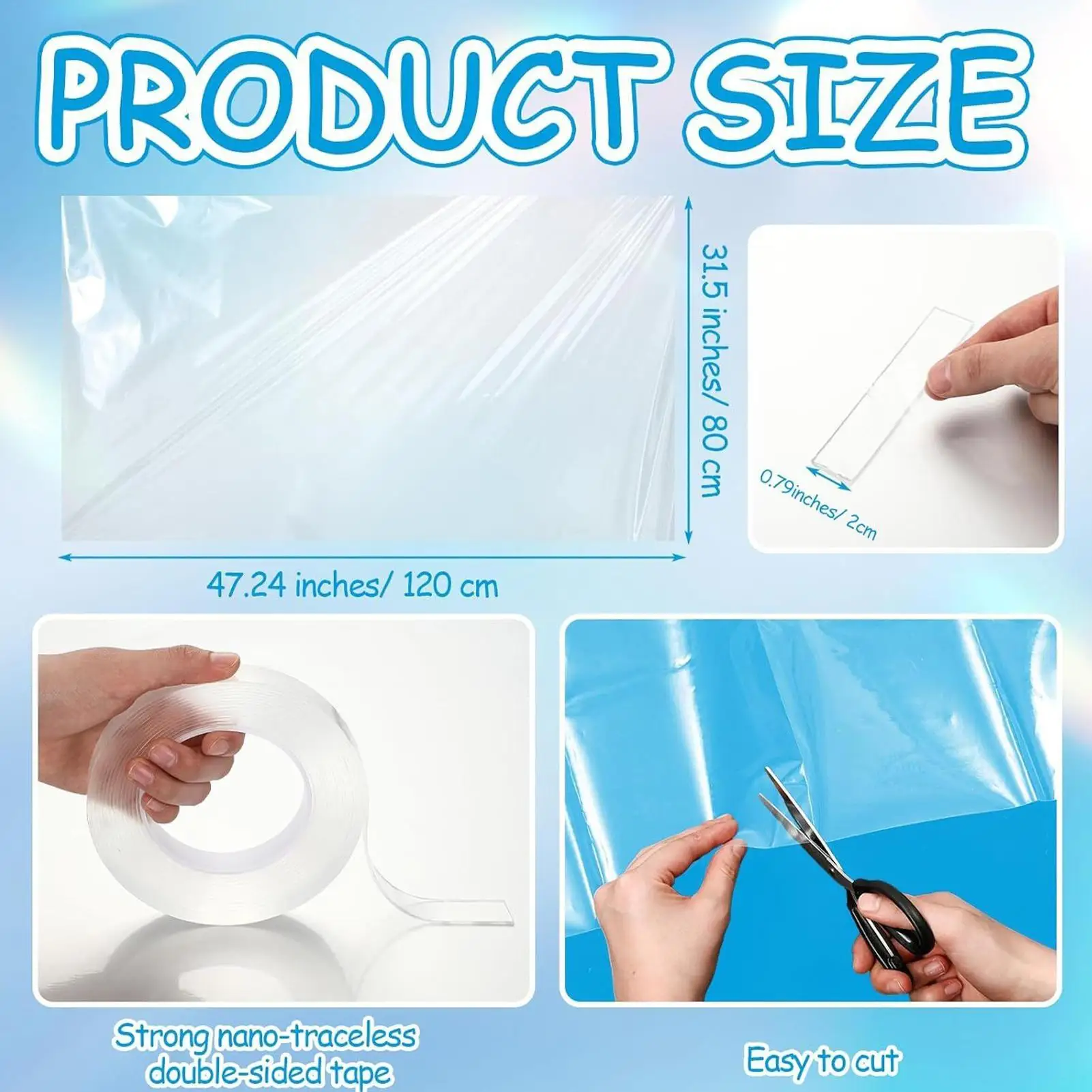 Пленка для ремонта сломанных автомобильных стекол, прозрачная ПВХ-пленка с двусторонним скотчем, временная оконная пленка 31 дюйм x 3,9 фута для поврежденных автомобилей
Пленка для ремонта сломанных автомобильных стекол, прозрачная ПВХ-пленка с двусторонним скотчем, временная оконная пленка 31 дюйм x 3,9 фута для поврежденных автомобилей