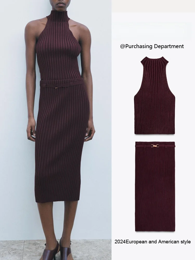 Spring New Arrival Women's Faion Set Casual Elegance Hanging Collar Top with Skirt Two-Piece Ensemble Student orm Workwear
Spring New Arrival Women's Faion Set Casual Elegance Hanging Collar Top with Skirt Two-Piece Ensemble Student orm Workwear