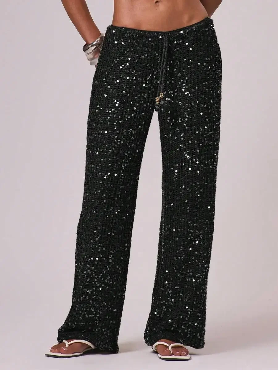 Women Sequin Wide Leg Crochet Pants Boho Beach Vacation Festival Summer
Women Sequin Wide Leg Crochet Pants Boho Beach Vacation Festival Summer