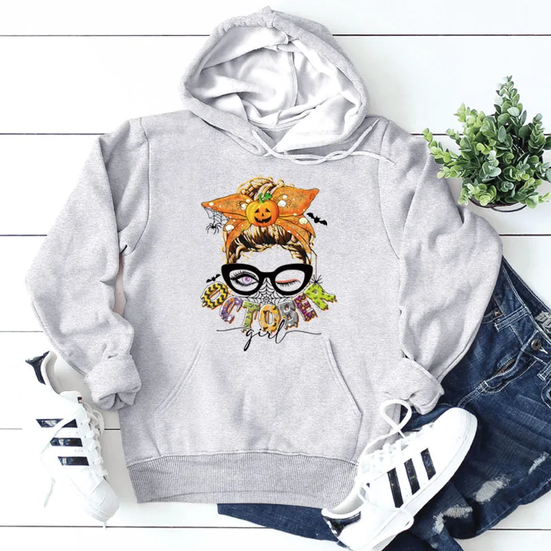 OCTOBER GIRL Pumpkin Thanksgiving Round Neck Fashion Loose Long Sleeves Ladies Hooded Sweatshirt Autumn and Winter Simple
OCTOBER GIRL Pumpkin Thanksgiving Round Neck Fashion Loose Long Sleeves Ladies Hooded Sweatshirt Autumn and Winter Simple