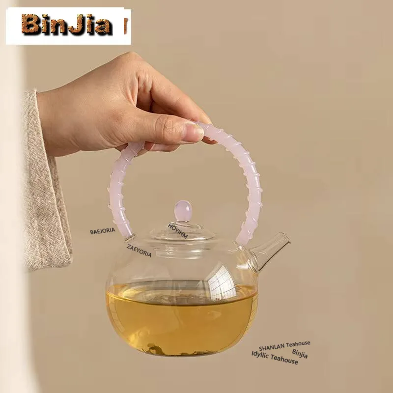 400ml High Borosilicate Glass Pink Loop-handled Teapot Zen Heat-resistant Glass Tea Pot With Filter Retro Pot Tea Soaking Kettle
400ml High Borosilicate Glass Pink Loop-handled Teapot Zen Heat-resistant Glass Tea Pot With Filter Retro Pot Tea Soaking Kettle